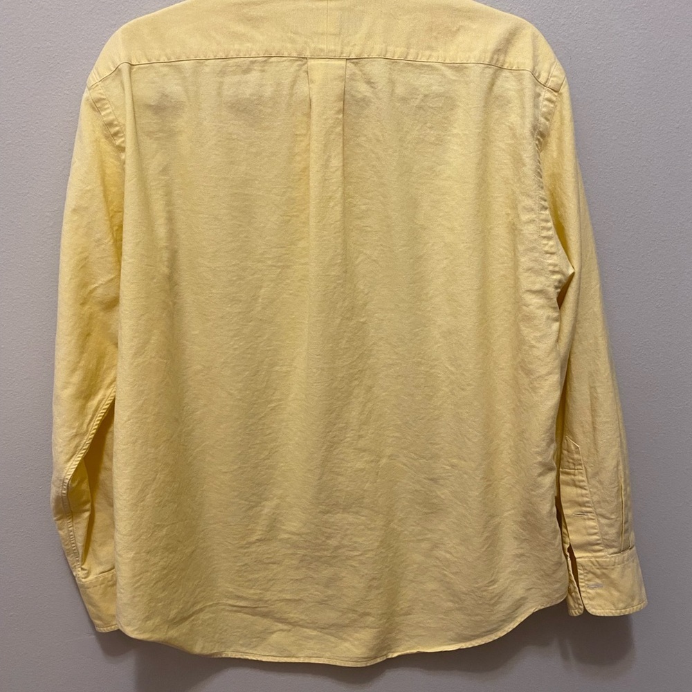 Mans Ralph Lauren pale yellow long sleeve button down shirt size 10 beau… - Picture 9 of 13